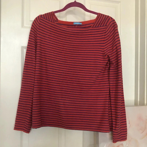 . J. McLaughlin Cotton Striped Tops for Women sz large - Picture 1 of 5